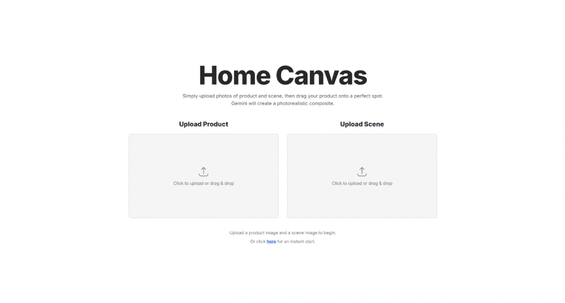 Home Canvas app web application template