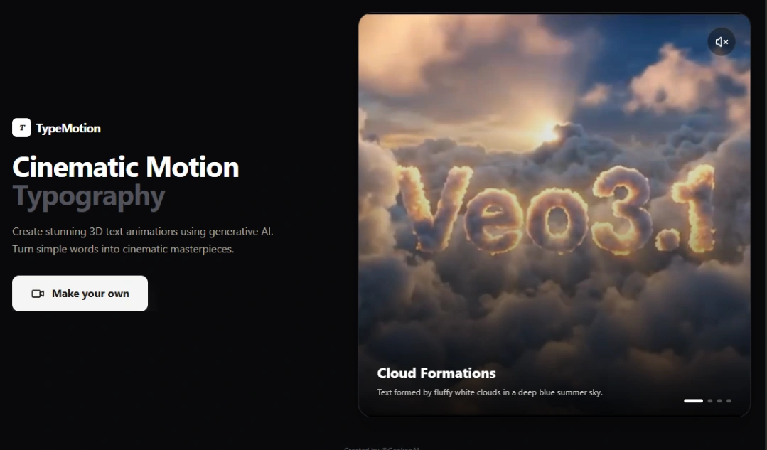 AI Cinematic Creator web application template