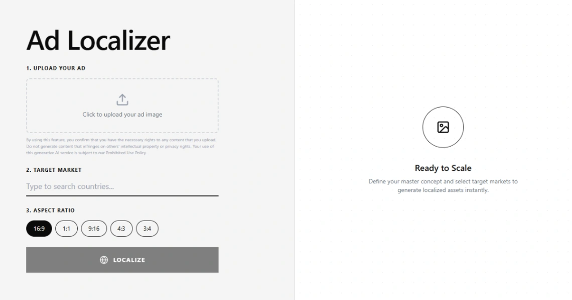 AI Ad Localization Generator web application template