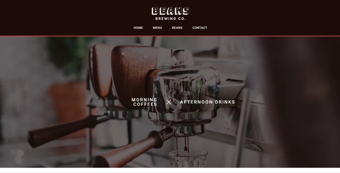Coffee Shop website template