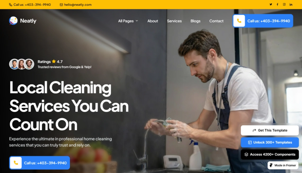 Cleaning Services website template