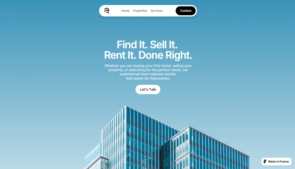 Real Estate Agency website template