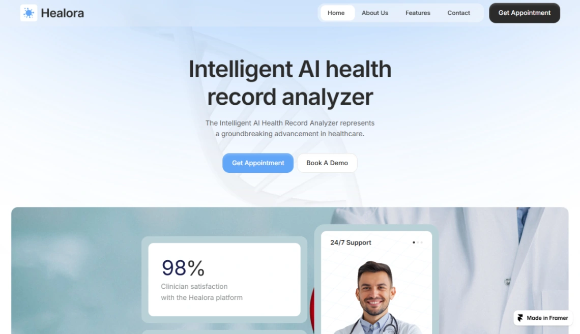 AI Telehealth website template