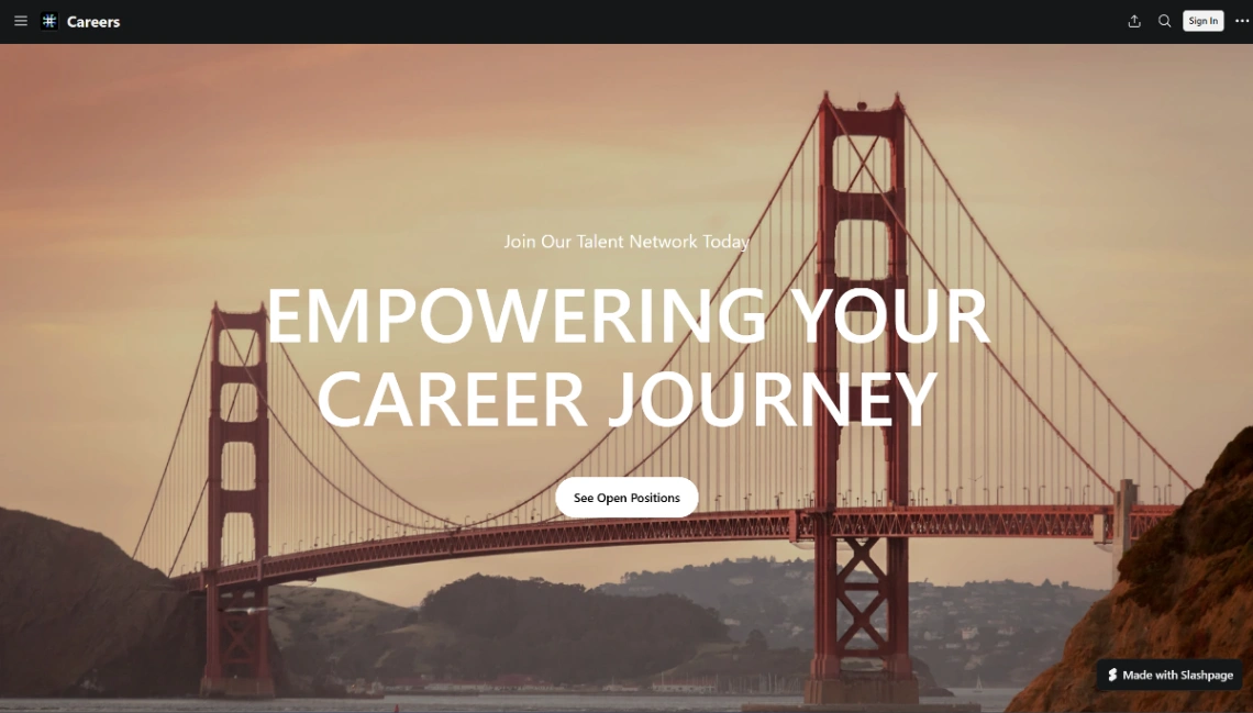 Career Portal website template