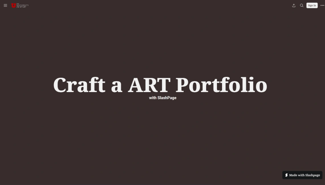 Art Portfolio website template