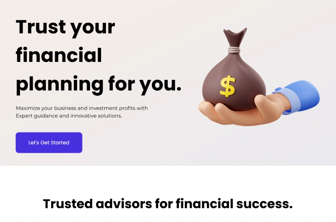 Financial Services website template