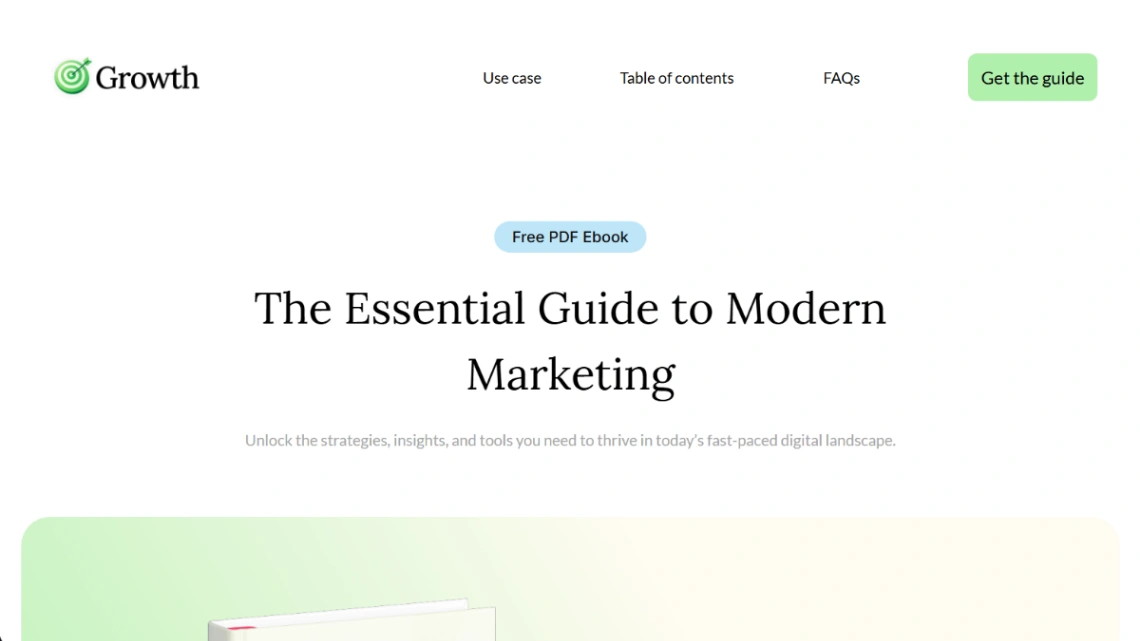 Growth Lead Magnet website template