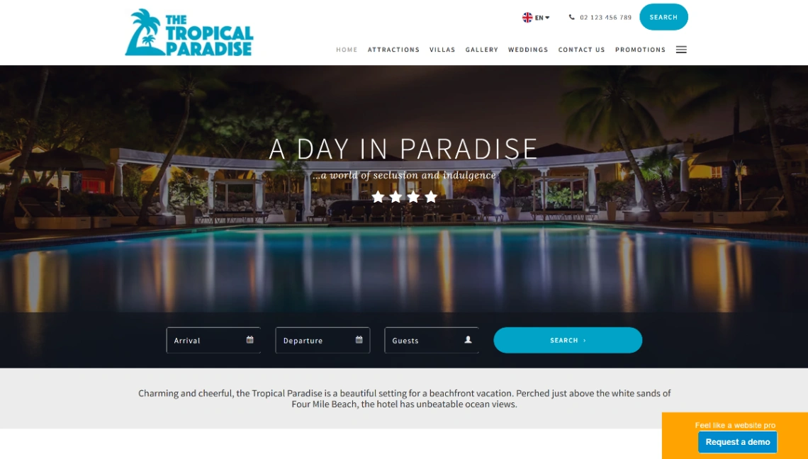Luxury Resort website template