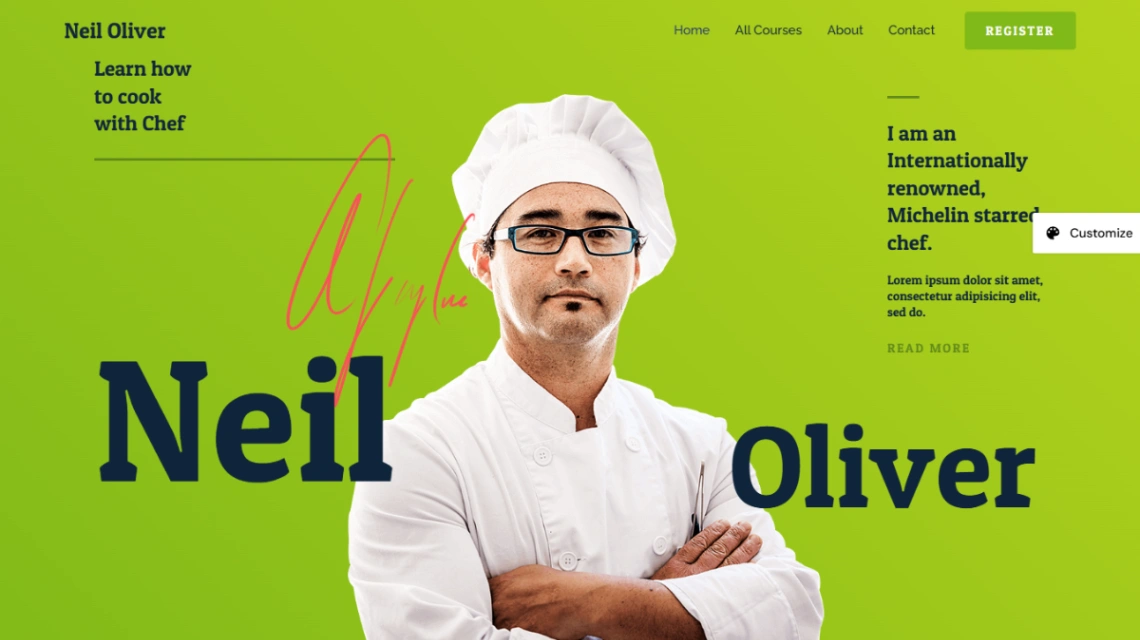 Cooking Course website template
