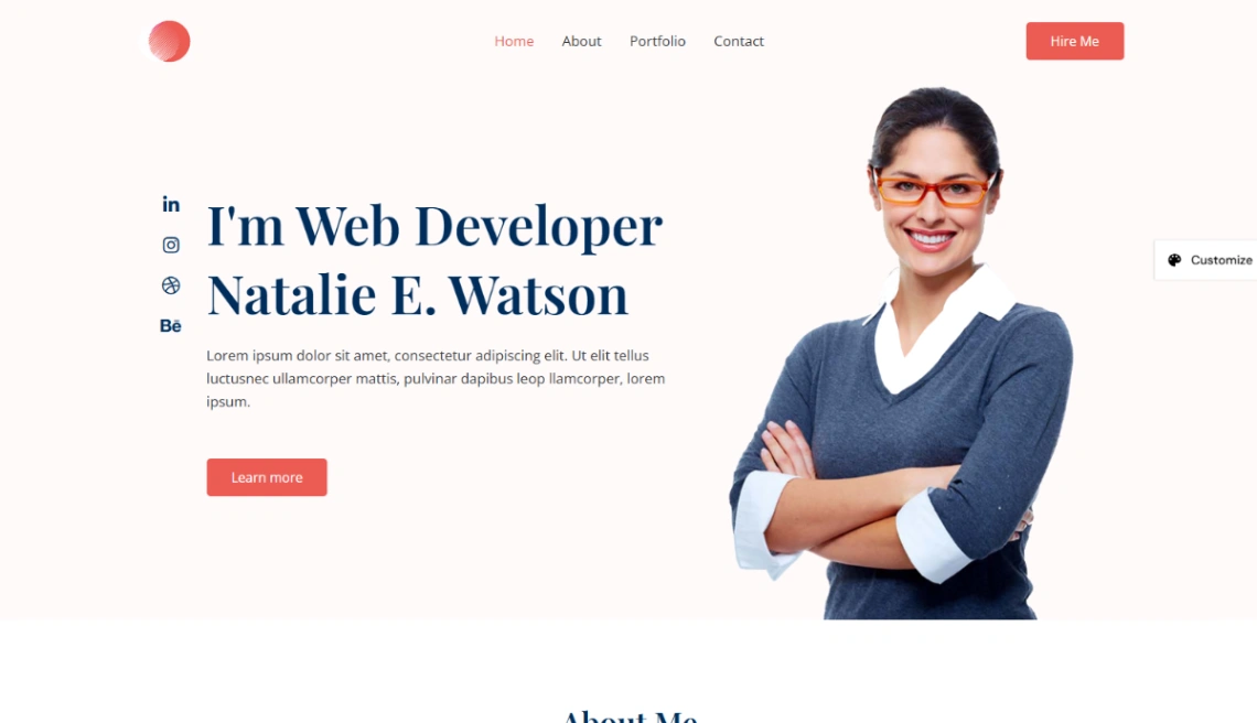 Personal Portfolio website template