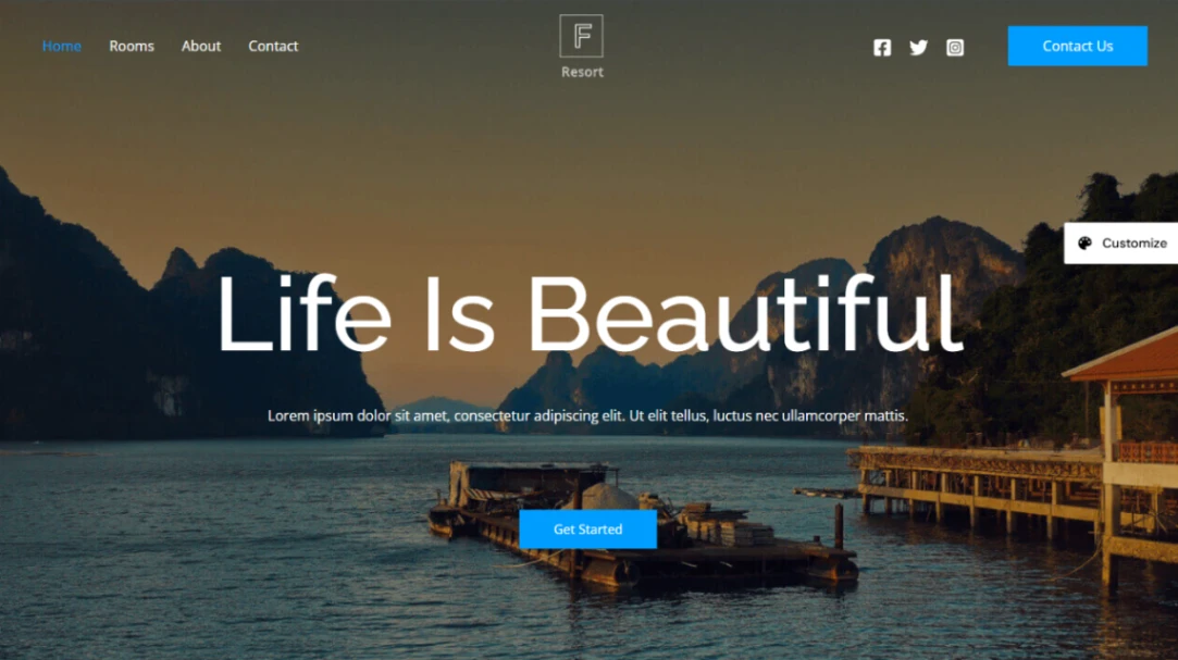 Luxury Resort website template