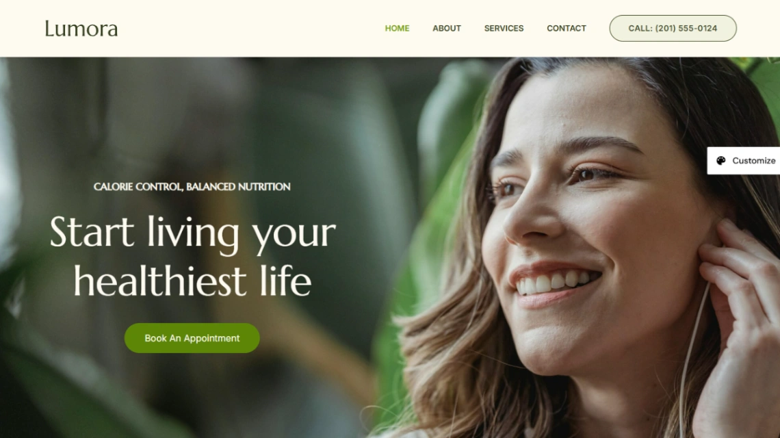 Health Coach website template