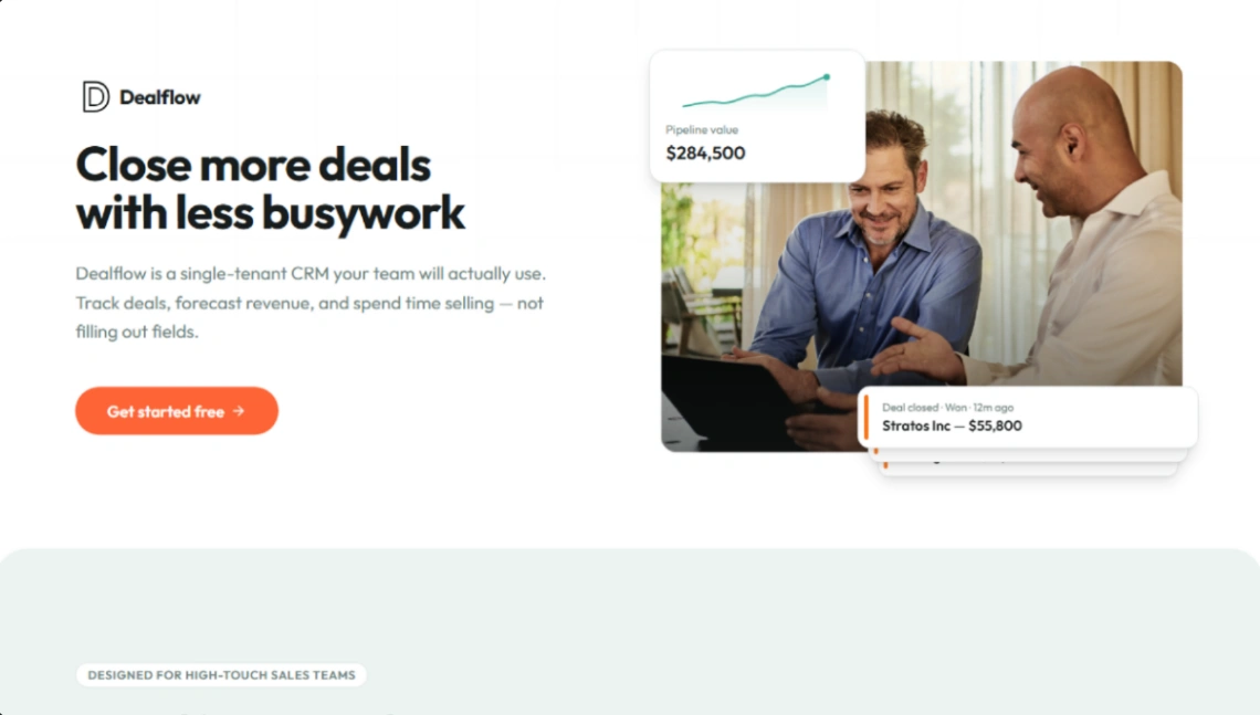 CRM and Pipeline Tracker web application template