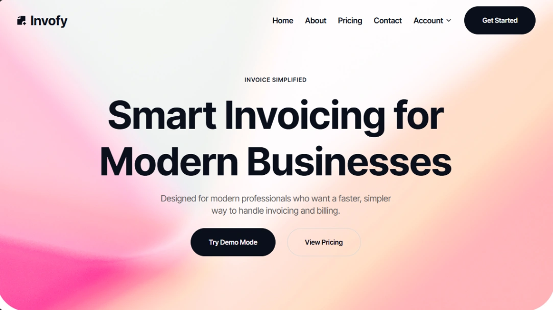 Smart Invoicing Platform web application template