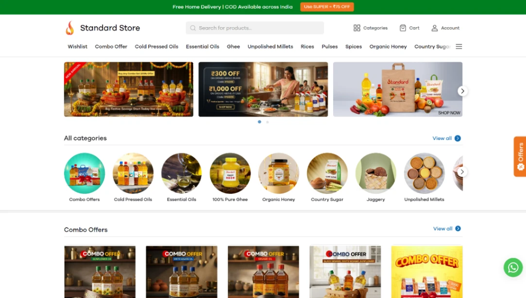 E-commerce Platform website template