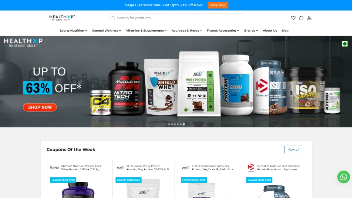 Supplements Store website template