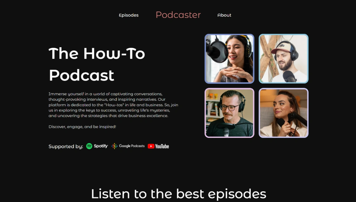 How-To Podcast website template