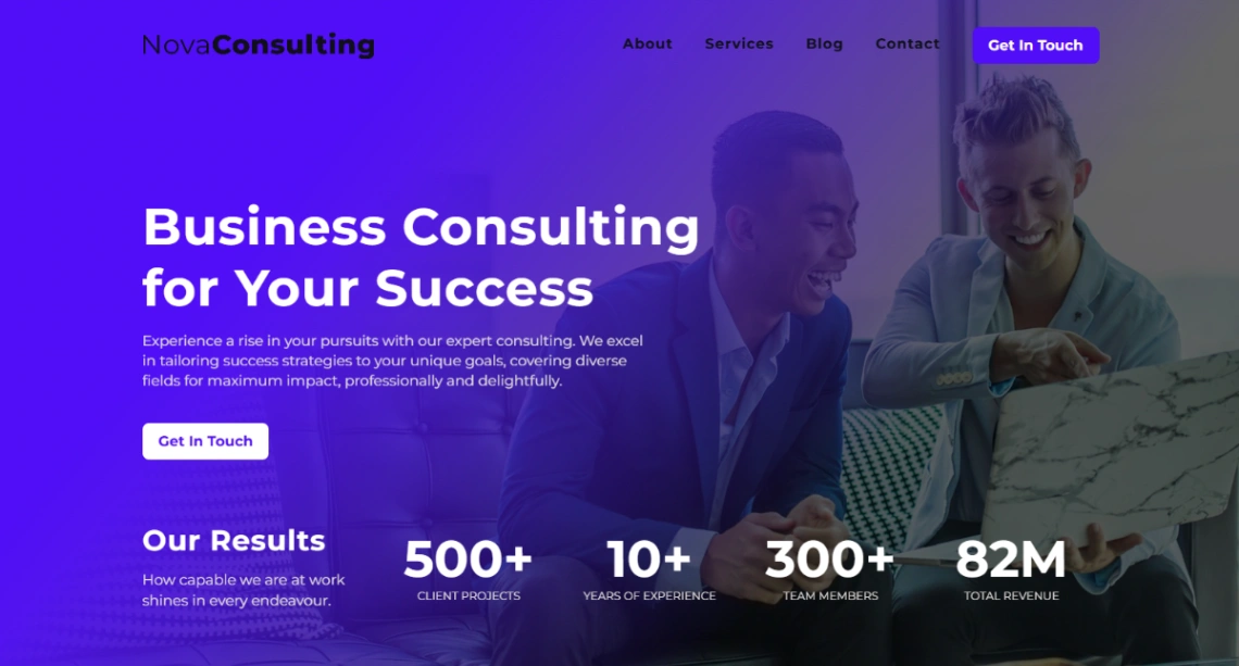 Business Consulting Agency website template