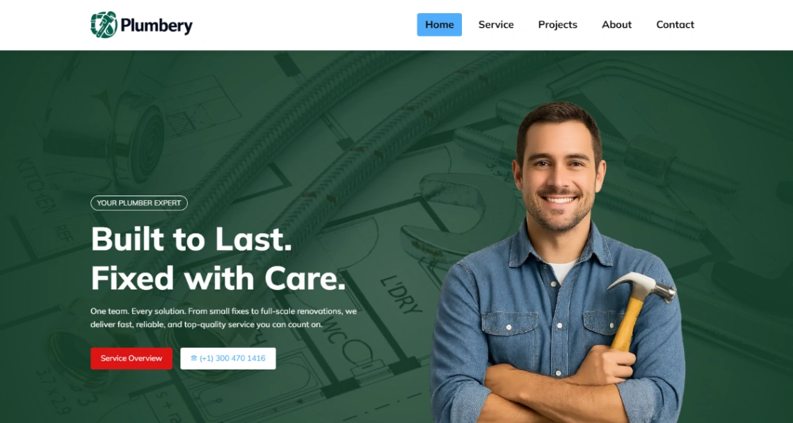 Plumbing Services website template