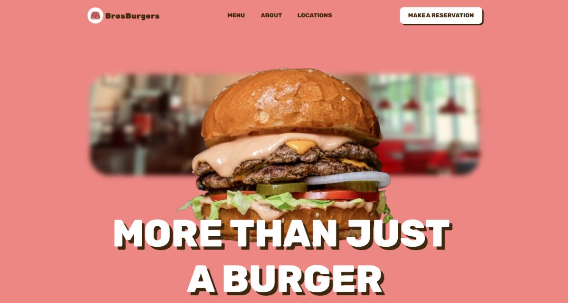 Burger Restaurant website template