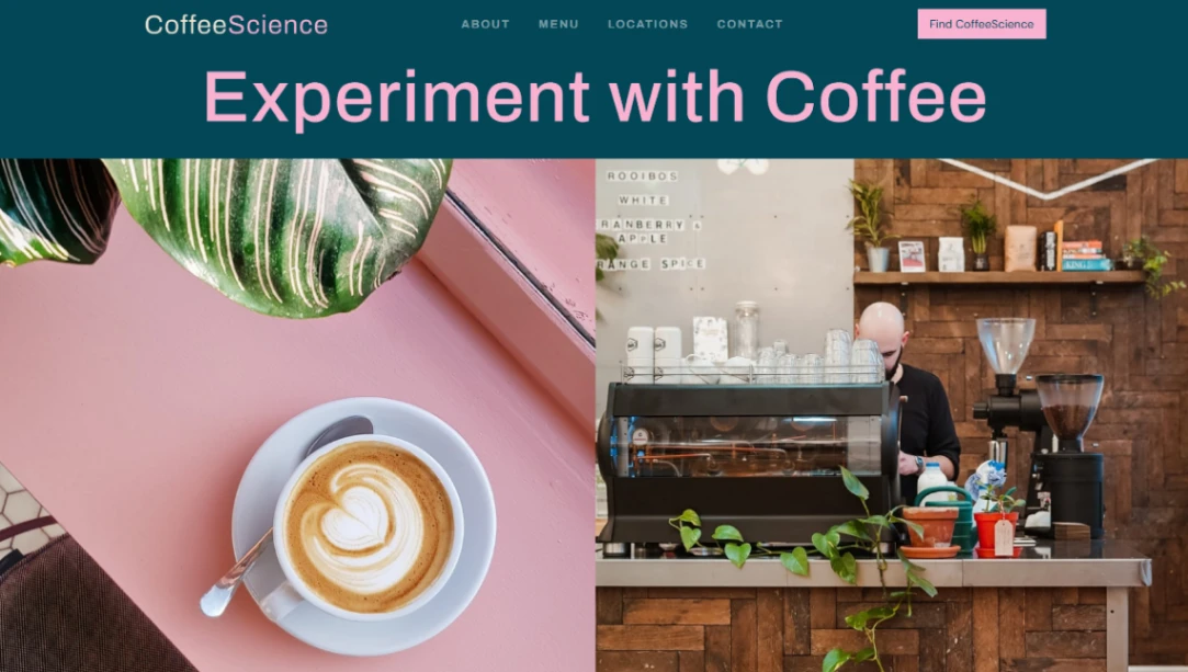 Modern Coffee Shop website template