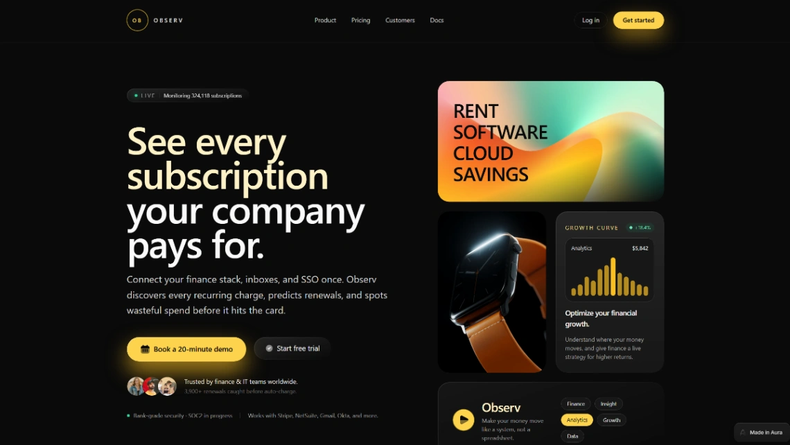 Subscription SaaS website template