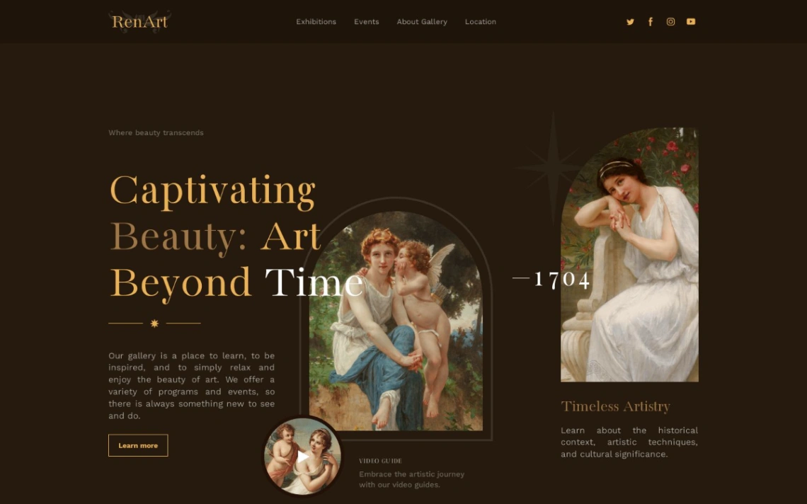 Renaissance Art Gallery website template