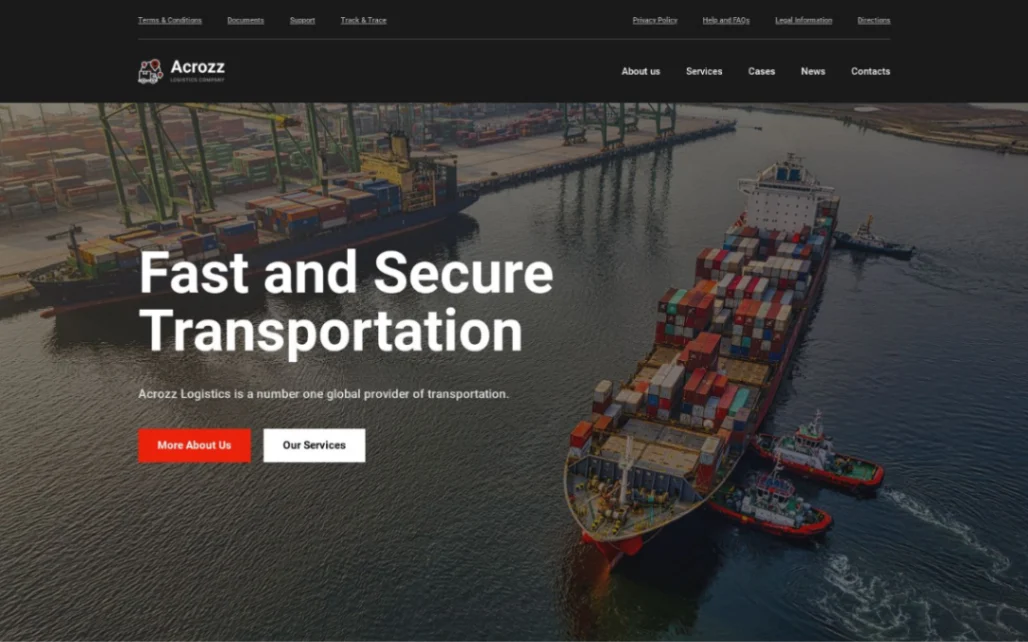 Freight & Cargo Logistics website template