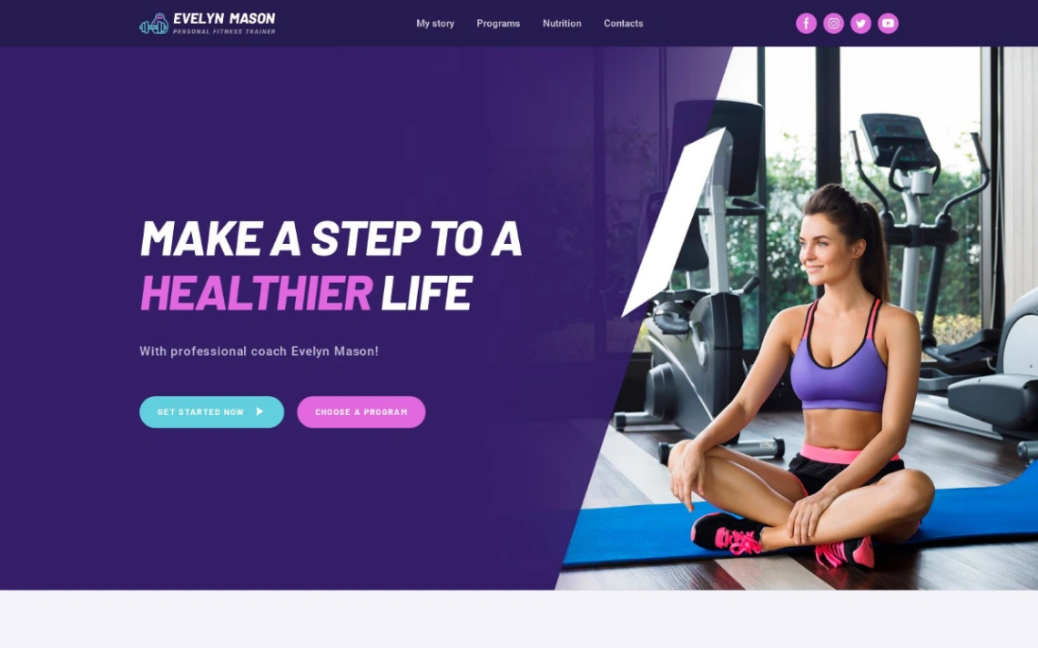 Personal Fitness Coach website template