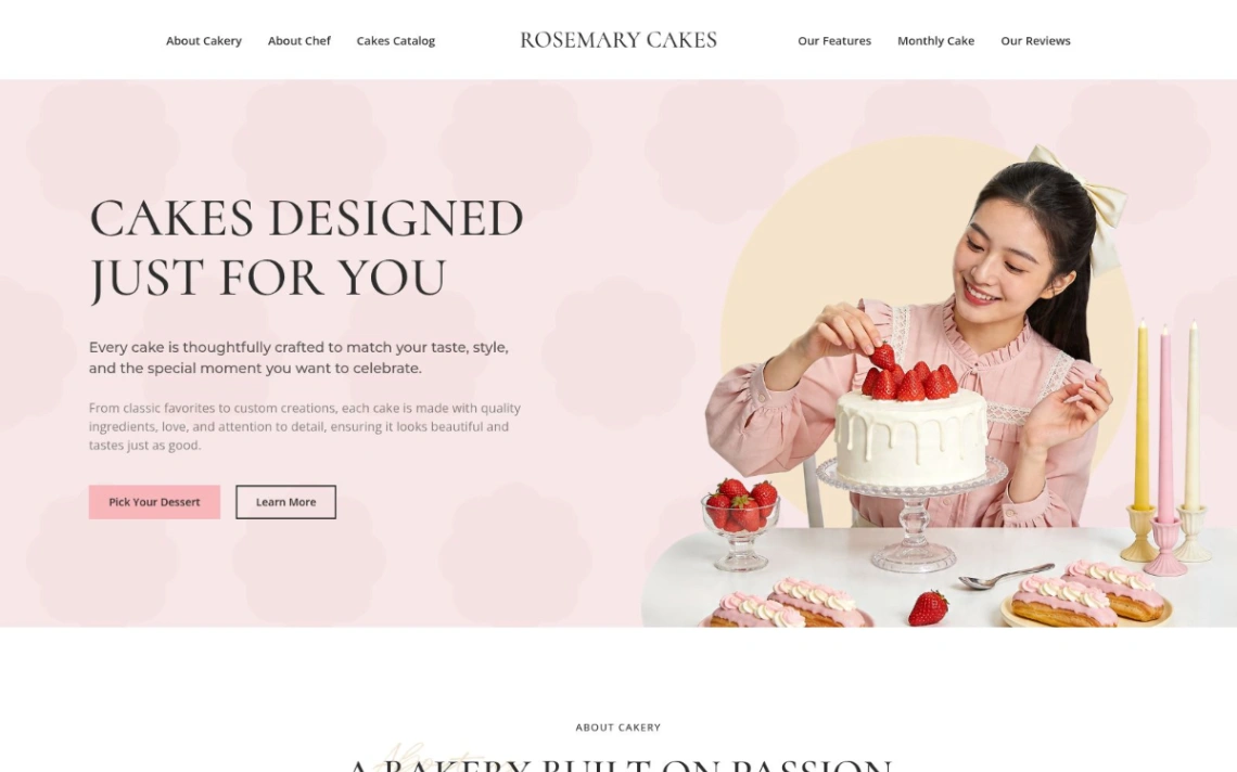 Bakery & Cake Shop website template