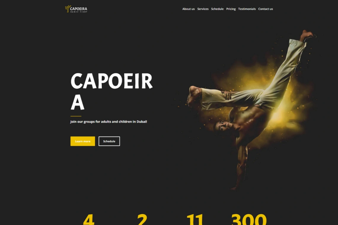 Capoeira Courses website template