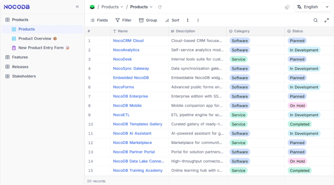 Product Roadmap web application template