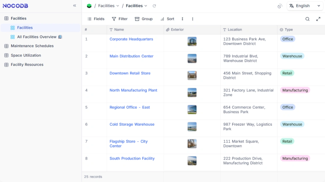 Facilities Management web application template