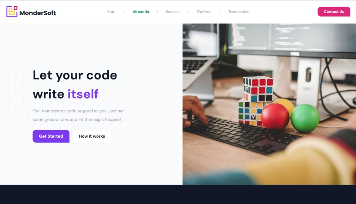 Startup Website website template