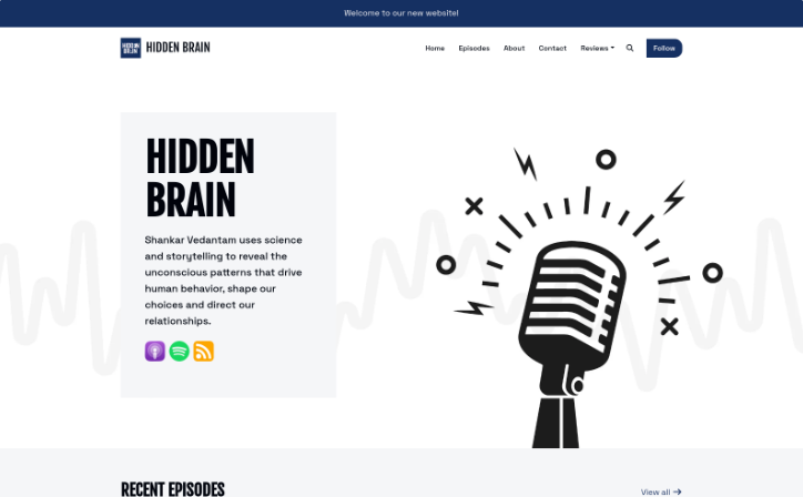 Lifestyle Podcast website template