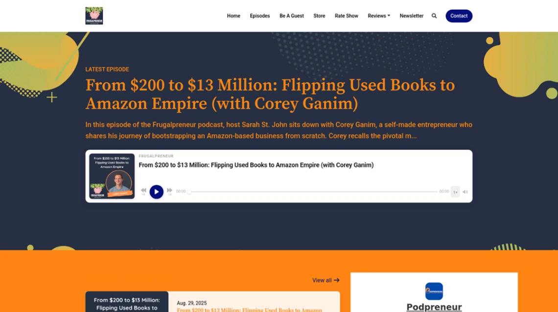 Refined Podcast website template
