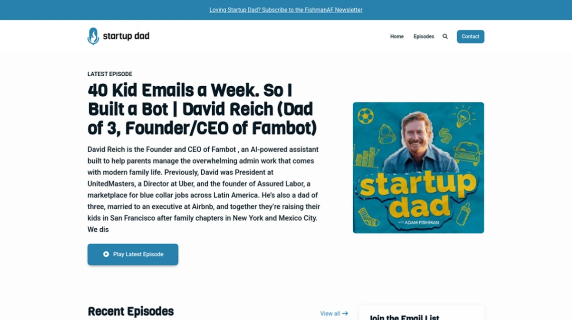 Startup Podcast website template