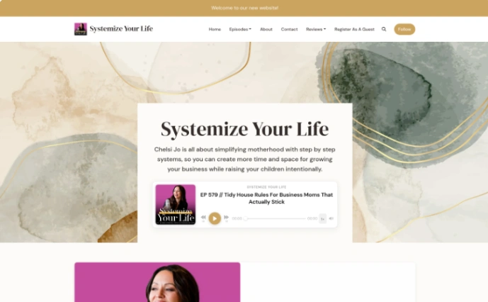 Lifestyle Podcast website template