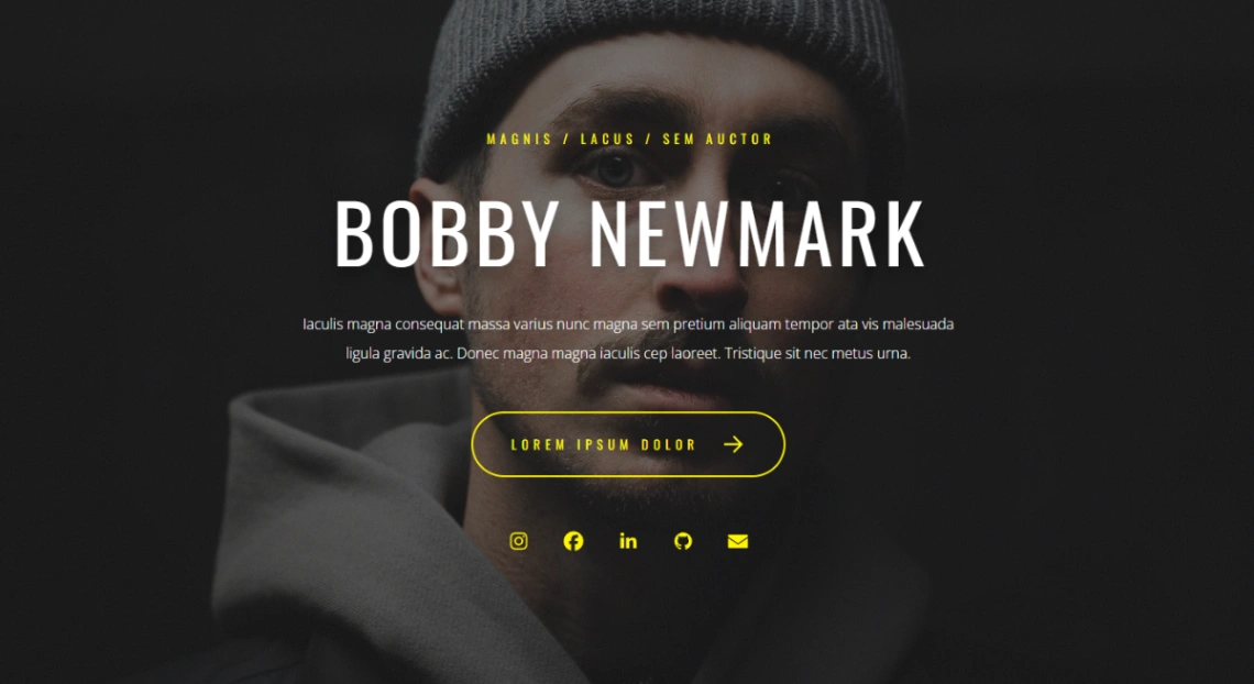 Personal Link in Bio website template