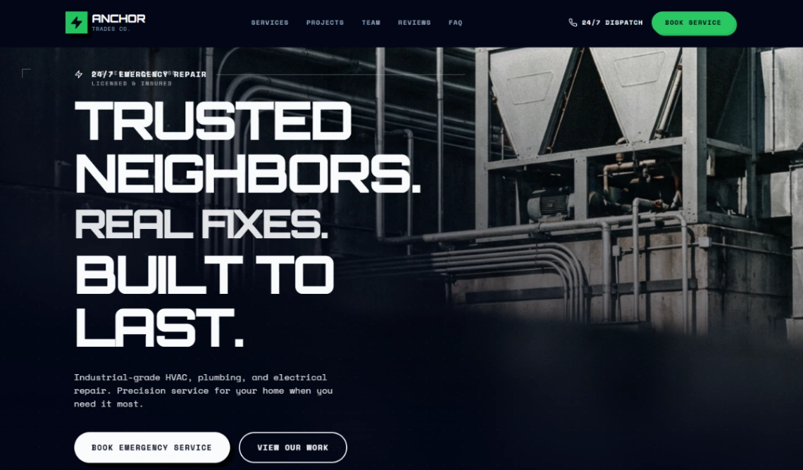 HVAC Plumbing Electrical website template