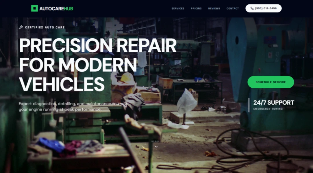 Auto Repair Shop website template