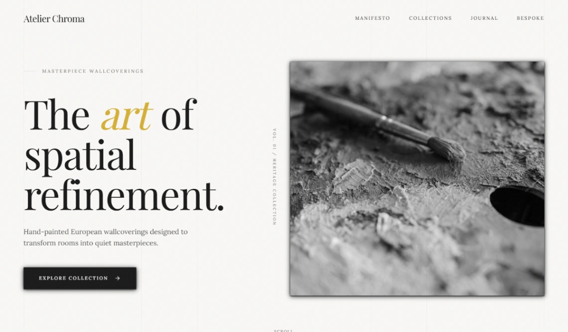Luxury Wallpaper Brand website template