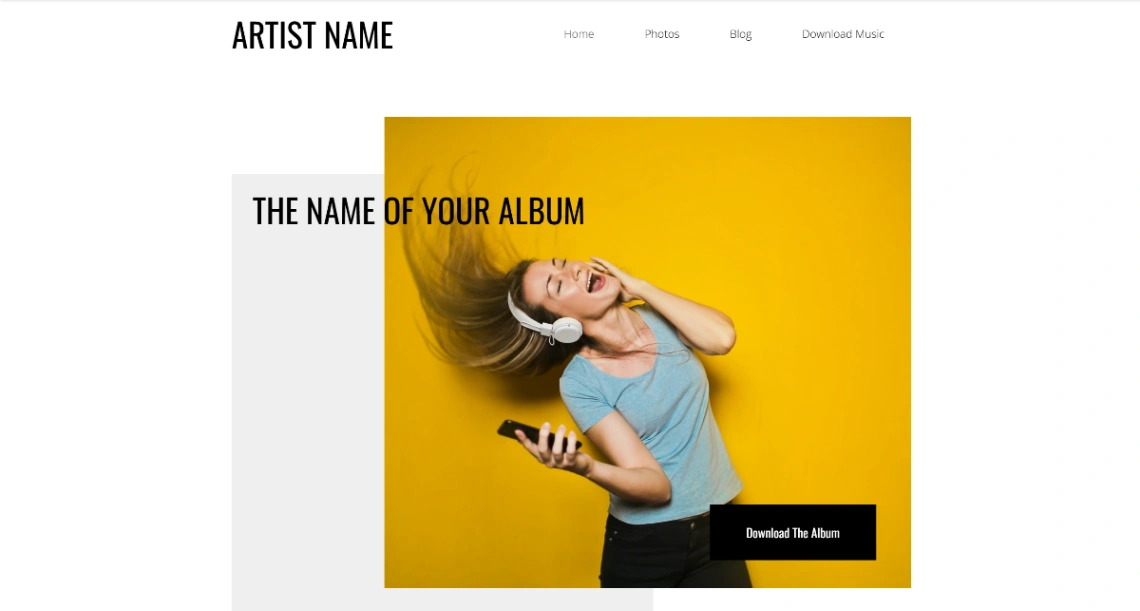Music Artist website template