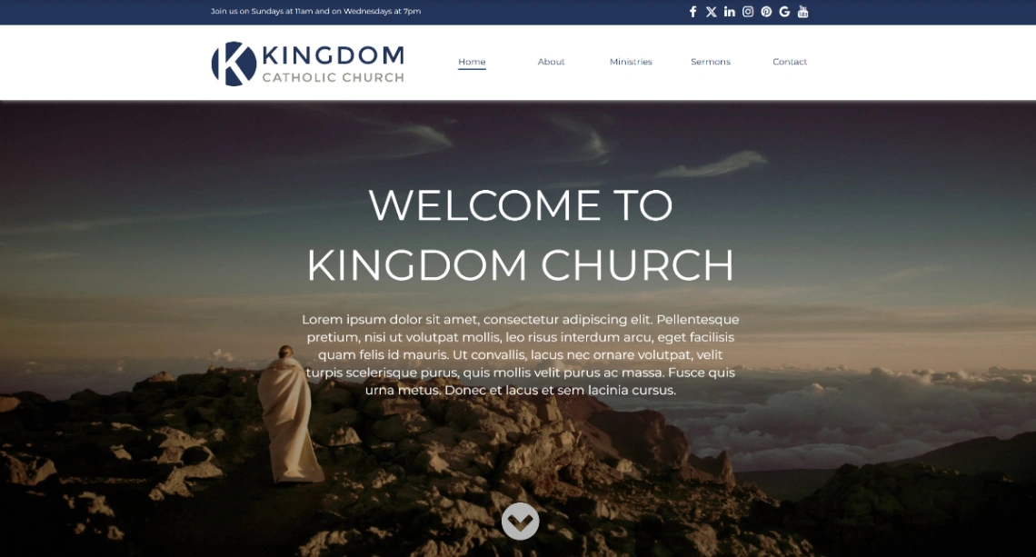Catholic Church website template