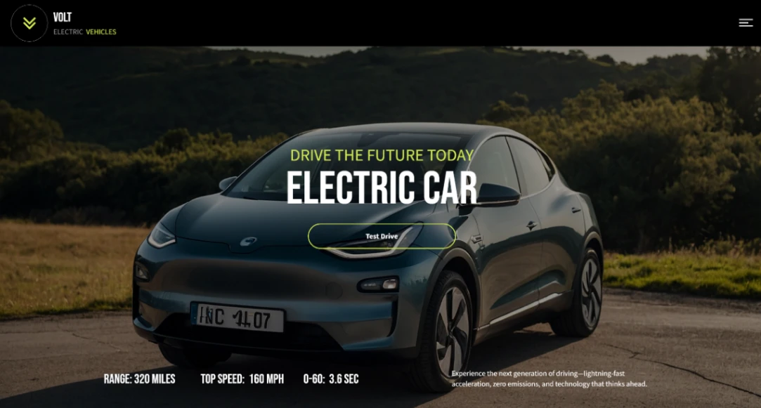 Electric Vehicle website template