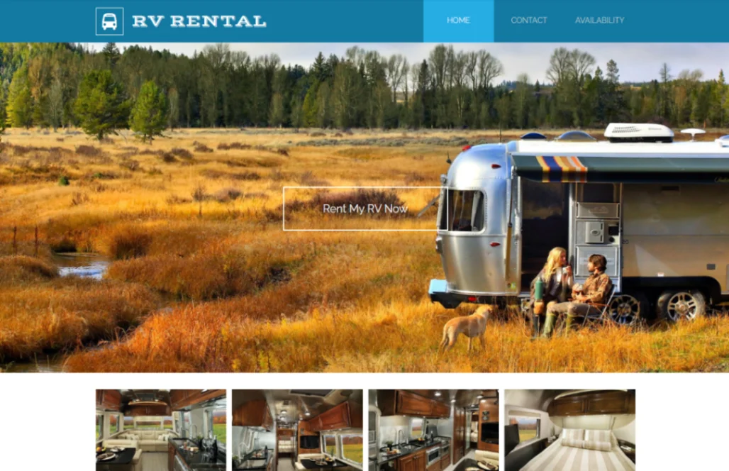 RV Rental website template
