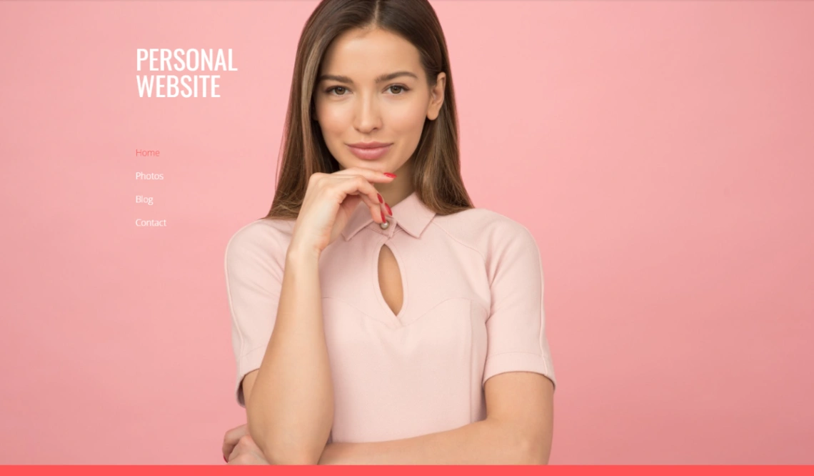Personal Page website template