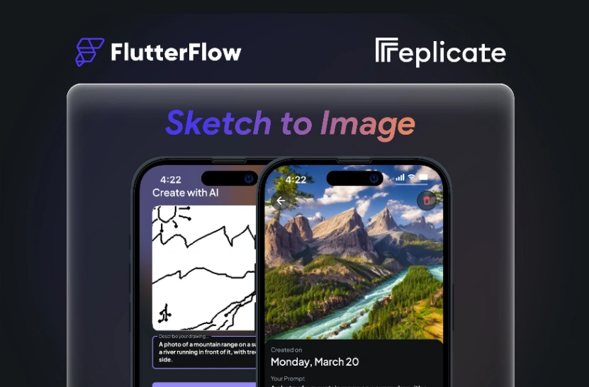 Sketch to Image App mobile app design template