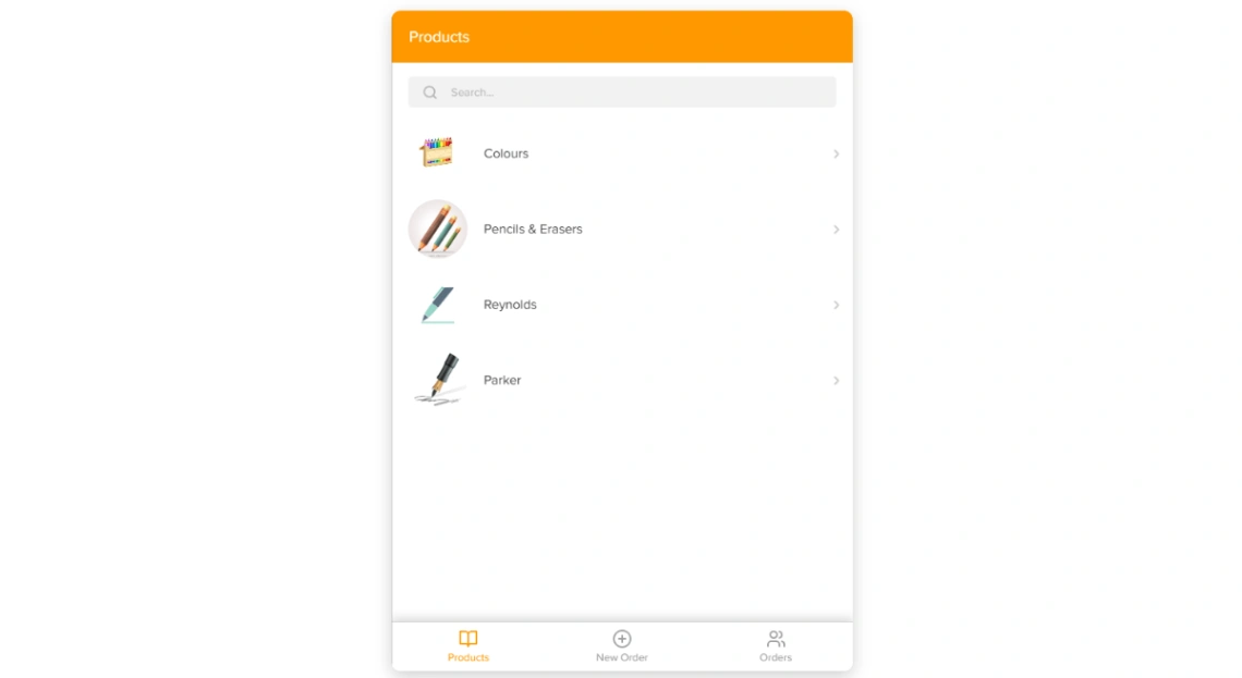 B2B Distributor Ordering mobile app design template
