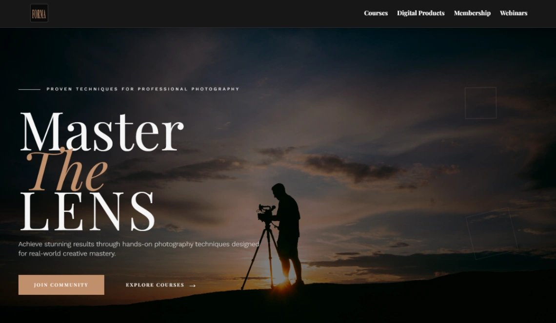 Photo Mastery School website template